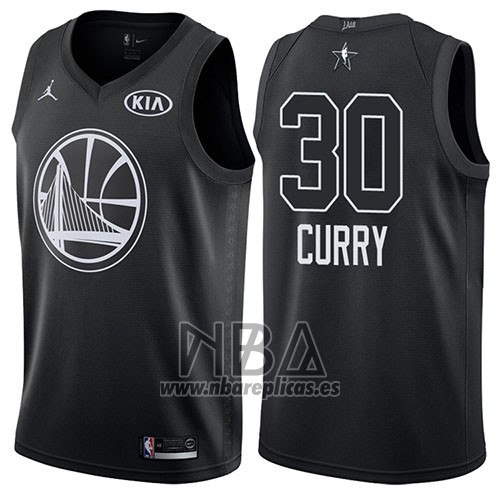 Camiseta All Star 2018 Golden State Warriors Stephen Curry NO 30 Negro